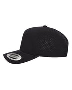 YP Classics 5389AP, Five-panel Snapback With Perforated Cap, Black
