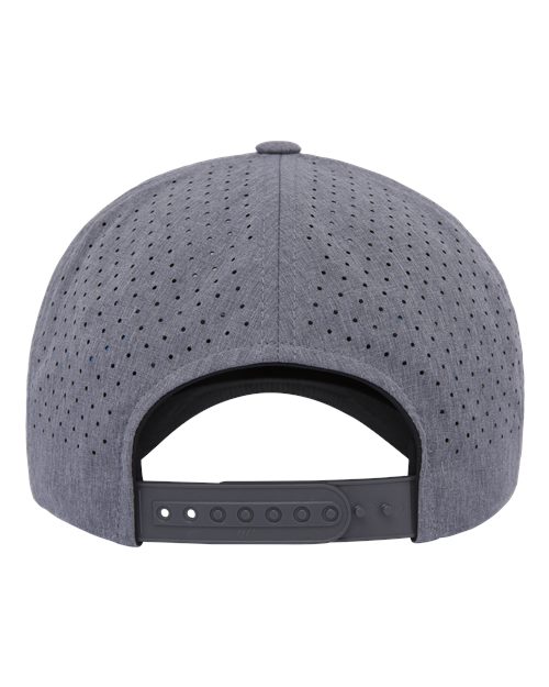 YP Classics 5389AP, Five-panel Snapback With Perforated Cap, Heather Grey
