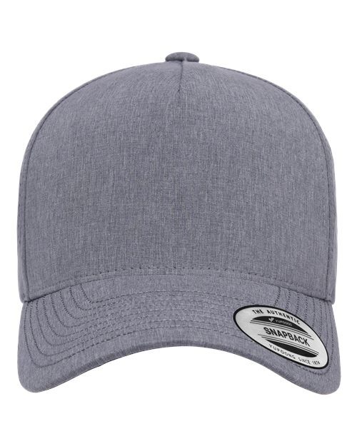 YP Classics 5389AP, Five-panel Snapback With Perforated Cap, Heather Grey