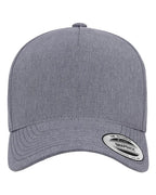 YP Classics 5389AP, Five-panel Snapback With Perforated Cap, Heather Grey