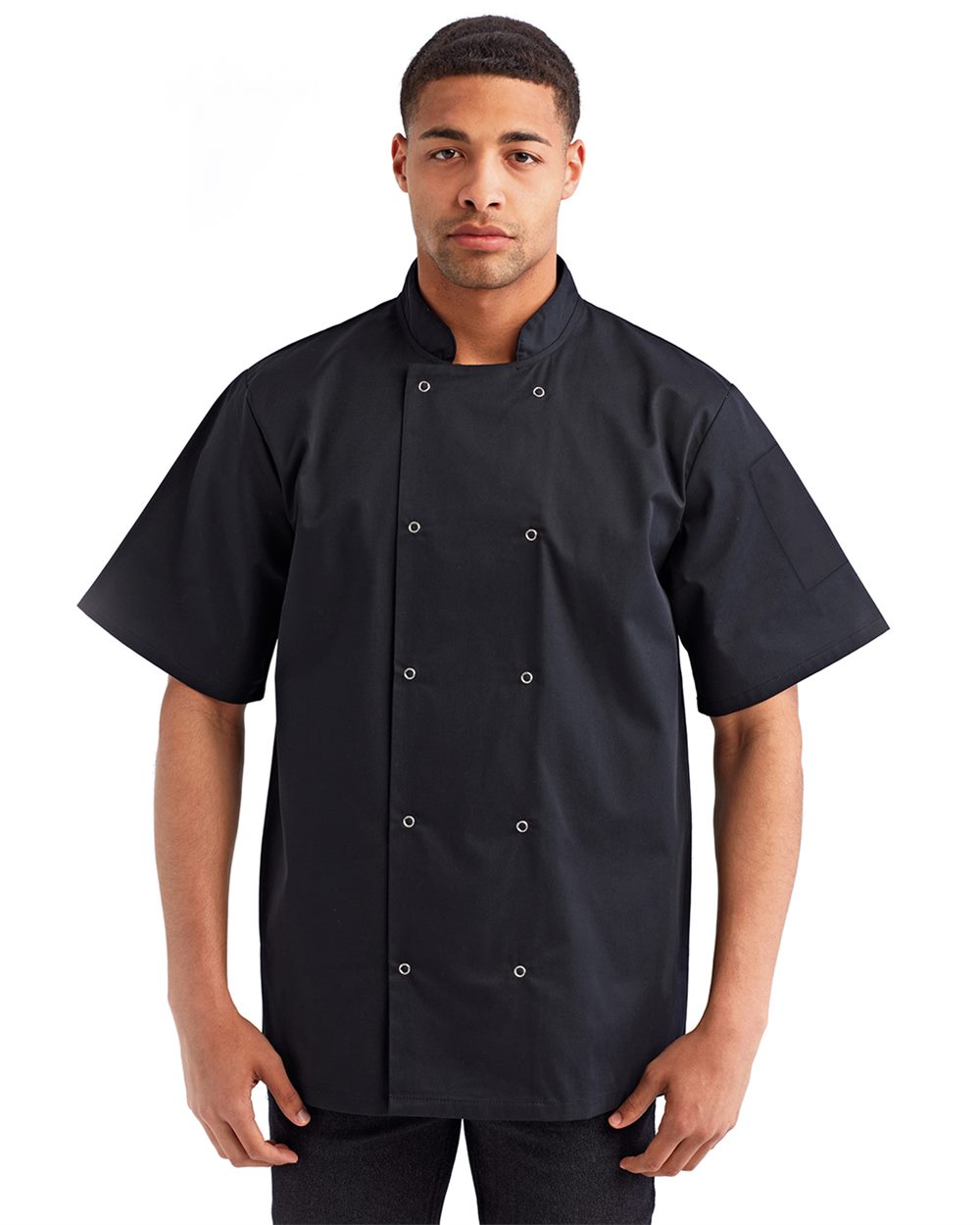 Artisan Collection by Reprime RP664 Unisex Ten Studded Front Short Sleeve Chef Coat