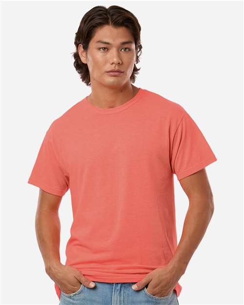 M&O 4800, Men's Gold Soft Touch T-shirt, Heather Coral