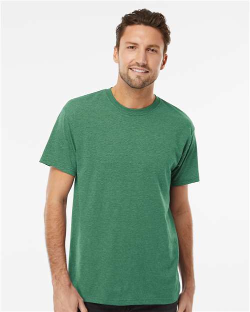 M&O 4800, Men's Gold Soft Touch T-shirt, Heather Kelly Green