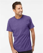 M&O 4800, Men's Gold Soft Touch T-shirt, Heather Purple