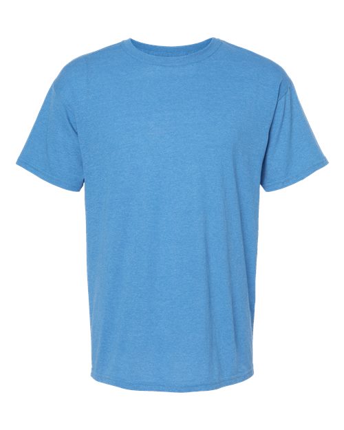 M&O 4800, Men's Gold Soft Touch T-shirt, Heather Turquoise