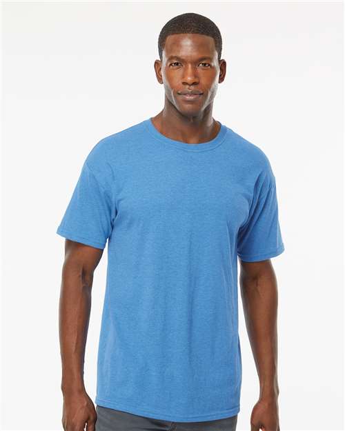 M&O 4800, Men's Gold Soft Touch T-shirt, Heather Turquoise