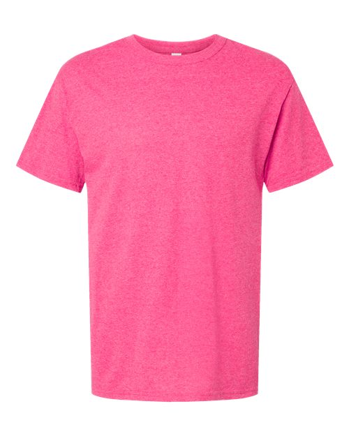 M&O 4800, Men's Gold Soft Touch T-shirt, Neon Pink