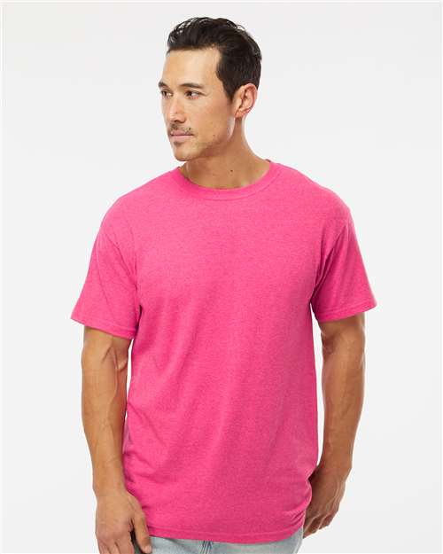 M&O 4800, Men's Gold Soft Touch T-shirt, Neon Pink