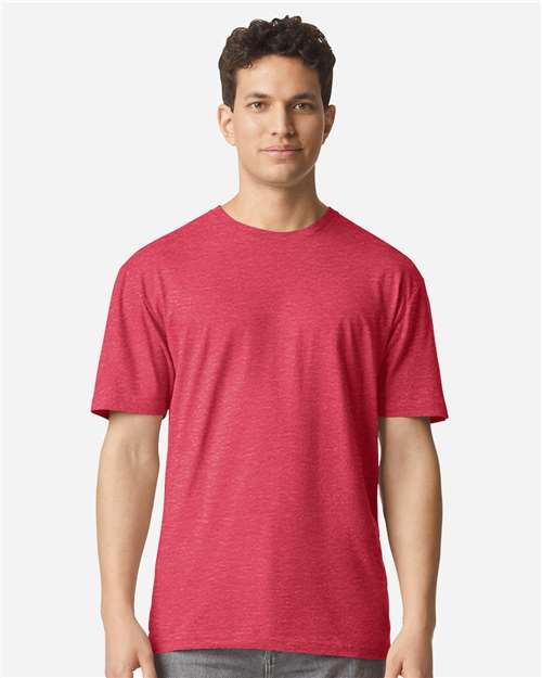 Gildan 12514, 3000 Unisex Light Cotton T-shirt, Heather Red
