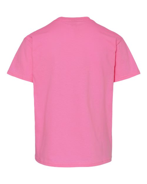 Gildan 12523, 3000b Youth Light Cotton T-shirt, Azalea
