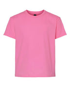 Gildan 3000B, Youth Light Cotton T-shirt, Azalea