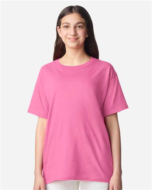 Gildan 3000B, Youth Light Cotton T-shirt, Azalea