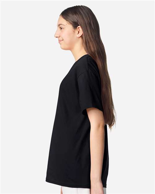 Gildan 12523, 3000b Youth Light Cotton T-shirt, Black