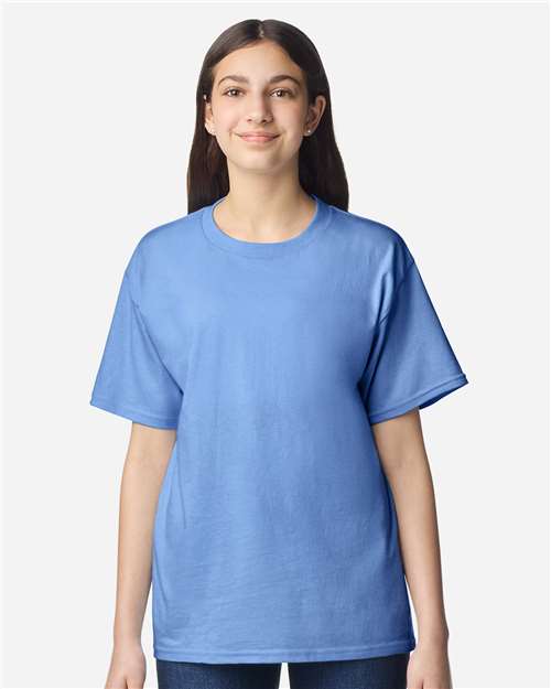 Gildan 12523, 3000b Youth Light Cotton T-shirt, Carolina Blue
