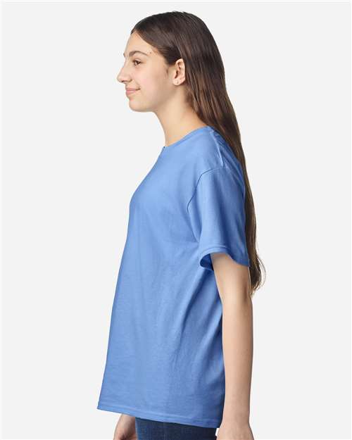 Gildan 12523, 3000b Youth Light Cotton T-shirt, Carolina Blue