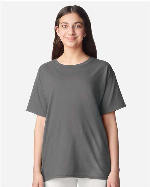 Gildan 3000B, Youth Light Cotton T-shirt, Charcoal
