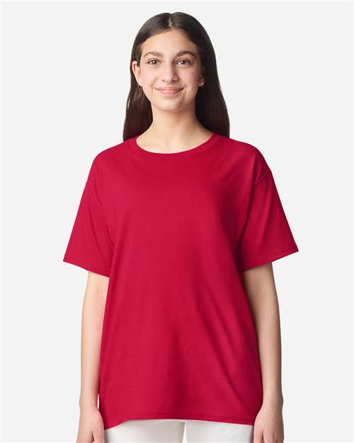 Gildan 12523, 3000b Youth Light Cotton T-shirt, Cherry Red