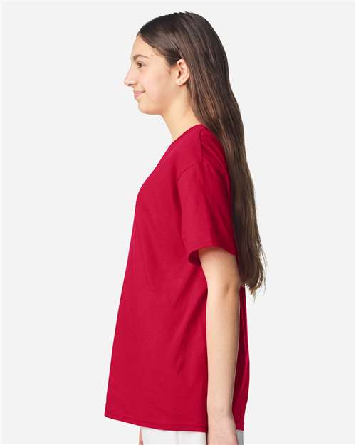 Gildan 12523, 3000b Youth Light Cotton T-shirt, Cherry Red