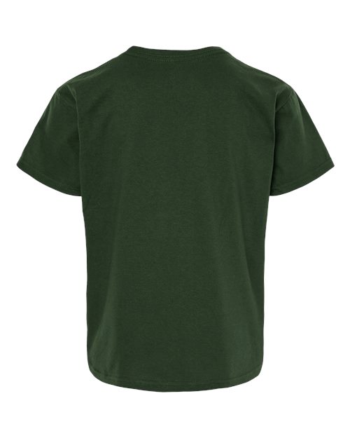 Gildan 12523, 3000b Youth Light Cotton T-shirt, Forest Green