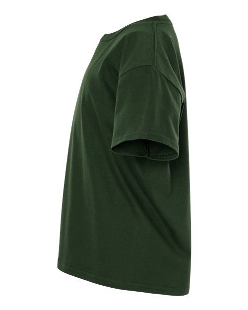 Gildan 12523, 3000b Youth Light Cotton T-shirt, Forest Green