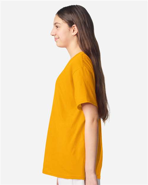 Gildan 12523, 3000b Youth Light Cotton T-shirt, Gold