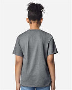Gildan 12523, 3000b Youth Light Cotton T-shirt, Graphite Heather