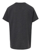 Gildan 12523, 3000b Youth Light Cotton T-shirt, Heather Dark Grey