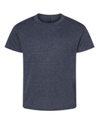 Gildan 12523, 3000b Youth Light Cotton T-shirt, Heather Navy