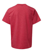 Gildan 3000B, Youth Light Cotton T-shirt, Heather Red