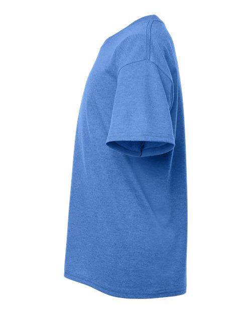 Gildan 3000B, Youth Light Cotton T-shirt, Heather Royal