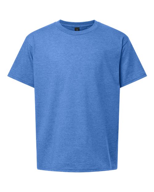 Gildan 12523, 3000b Youth Light Cotton T-shirt, Heather Royal