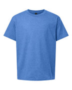 Gildan 12523, 3000b Youth Light Cotton T-shirt, Heather Royal