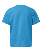 Gildan 12523, 3000b Youth Light Cotton T-shirt, Heather Sapphire