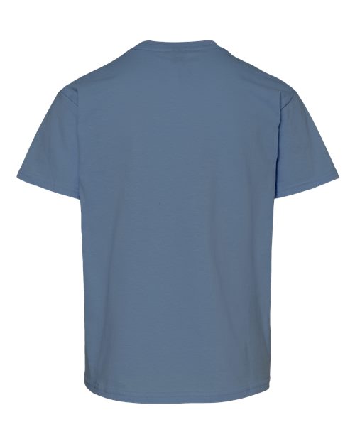 Gildan 12523, 3000b Youth Light Cotton T-shirt, Indigo Blue
