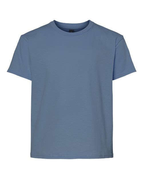 Gildan 12523, 3000b Youth Light Cotton T-shirt, Indigo Blue