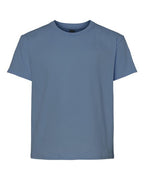 Gildan 12523, 3000b Youth Light Cotton T-shirt, Indigo Blue