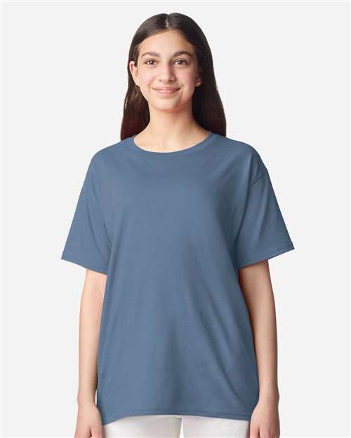 Gildan 3000B, Youth Light Cotton T-shirt, Indigo Blue