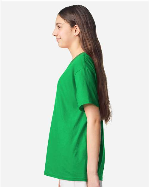 Gildan 12523, 3000b Youth Light Cotton T-shirt, Irish Green