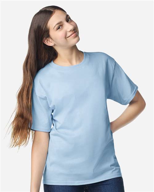 Gildan 3000B, Youth Light Cotton T-shirt, Light Blue