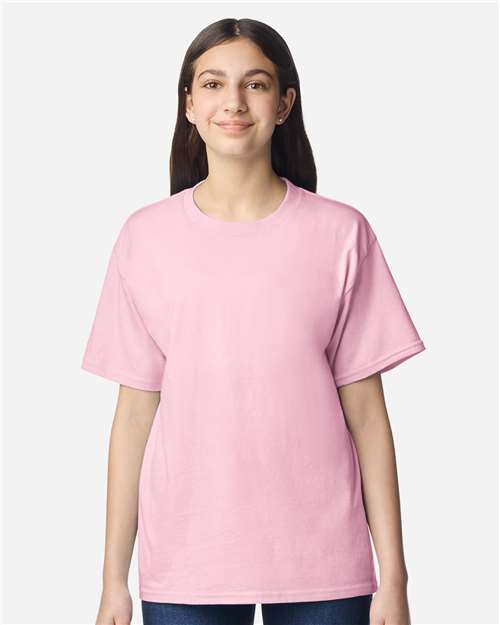 Gildan 12523, 3000b Youth Light Cotton T-shirt, Light Pink