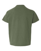 Gildan 3000B, Youth Light Cotton T-shirt, Military Green