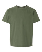 Gildan 3000B, Youth Light Cotton T-shirt, Military Green