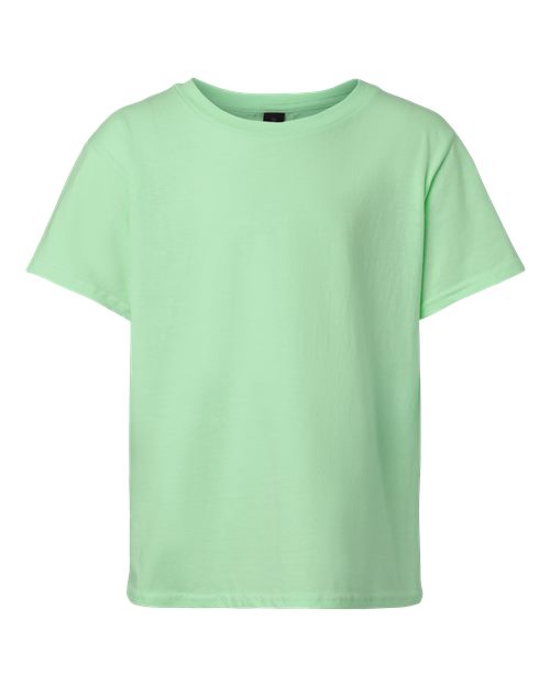 Gildan 12523, 3000b Youth Light Cotton T-shirt, Mint Green