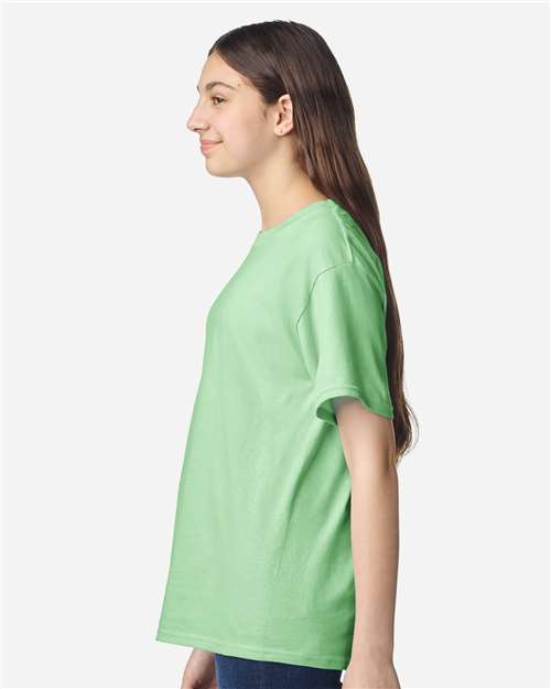 Gildan 3000B, Youth Light Cotton T-shirt, Mint Green