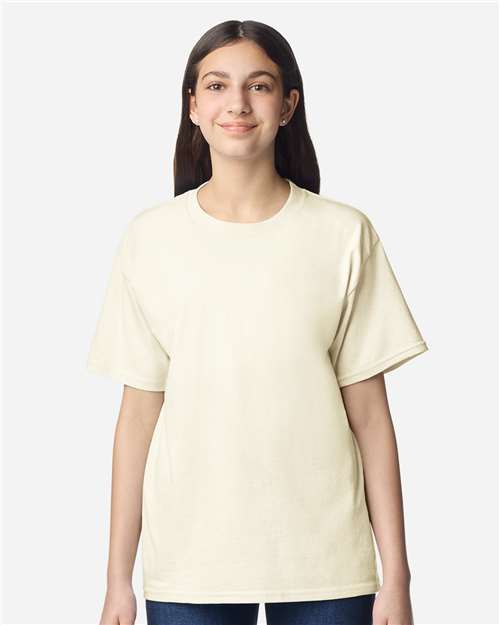 Gildan 3000B, Youth Light Cotton T-shirt, Off White