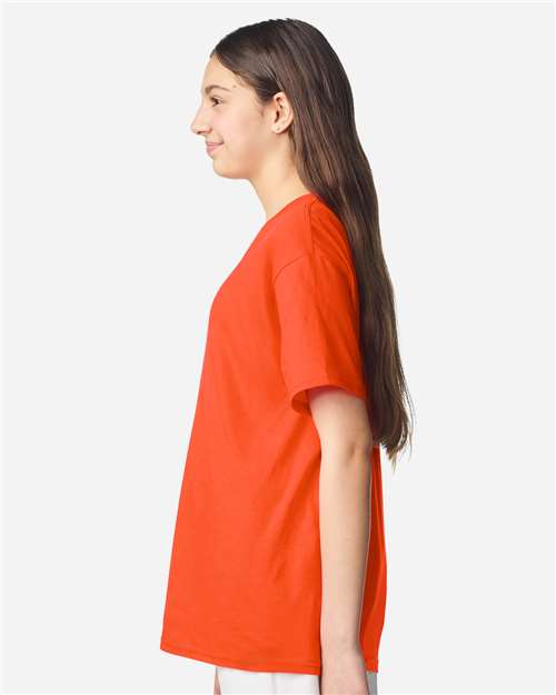 Gildan 12523, 3000b Youth Light Cotton T-shirt, Orange