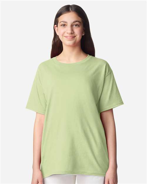 Gildan 12523, 3000b Youth Light Cotton T-shirt, Pistachio
