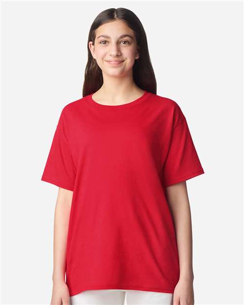 Gildan 3000B, Youth Light Cotton T-shirt, Red