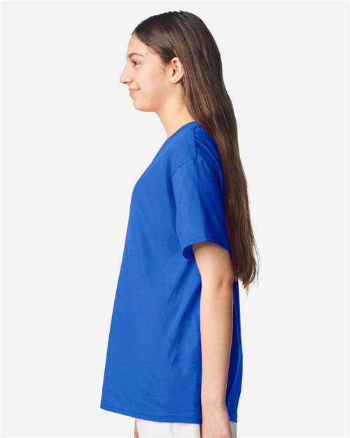 Gildan 12523, 3000b Youth Light Cotton T-shirt, Royal