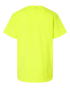 Gildan 12523, 3000b Youth Light Cotton T-shirt, Safety Green